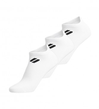 Superdry Pack 3 pares de meias Coolmax Ankle Socks brancas