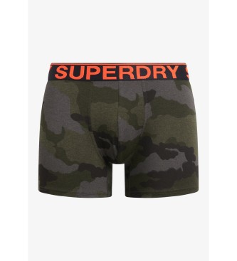 Superdry Pack de 2 Bxers Elegant negro, verde