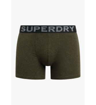 Superdry Pack of 2 Boxers Text green