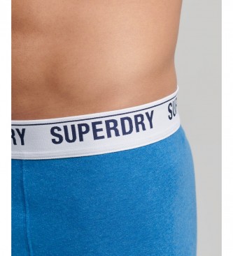 Superdry Pack of 2 organic cotton boxer briefs blue