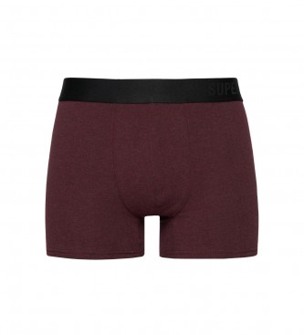 Superdry Pack of 2 boxer briefs organic cotton boxer briefs maroon, navy