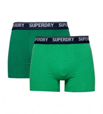 Superdry Frpackning med 2 boxershorts i ljusgrn ekologisk bomull