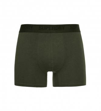Superdry Pack of 2 boxer briefs organic cotton green