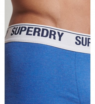 Superdry Pakke med 2 bl boxershorts i kologisk bomuld