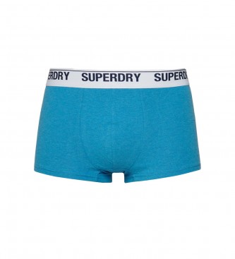 Superdry Pack of 2 blue organic cotton boxer briefs