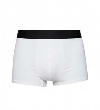 Superdry Zestaw 2 spodni z bawełny organicznej z logo poza środkiem, biały, czarny