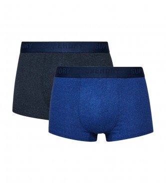 Superdry Pack de 2 boxers em algodo orgnico azul-marinho