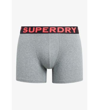 Superdry Pack de 3 boxers Texto cinzento