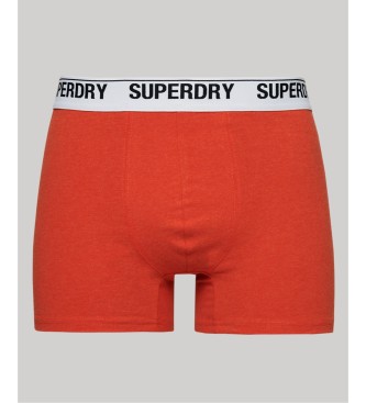 Superdry Pack of 3 boxer briefs organic cotton grey, yellow, orange