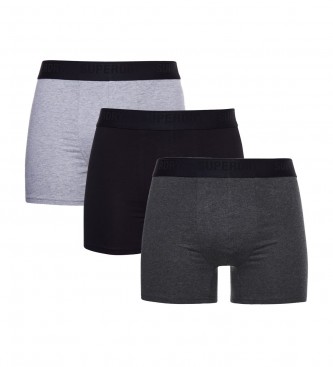 Tommy Hilfiger 3 Pack of Trunk Essentials Boxers with Logo black, grey,  white - ESD Store fashion, footwear and accessories - best brands shoes and  designer shoes