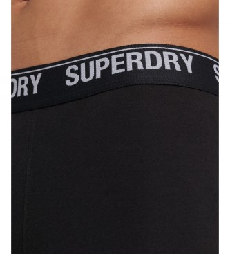 Superdry Pakke med 3 boxershorts i kologisk bomuld sort