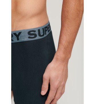 Superdry Pack de 3 cuecas boxer em algodo orgnico preto