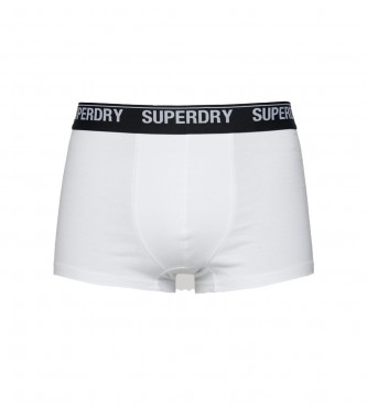 Superdry Conjunto de 3 cuecas boxer brancas de algodo orgnico