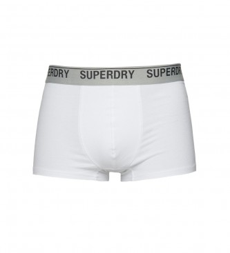 Superdry Pakke med 3 hvide boxershorts i kologisk bomuld