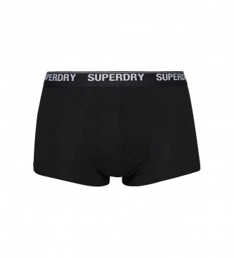 Superdry Pack of 3 organic cotton boxer briefs grey, orange, black