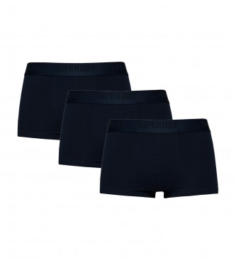Superdry Conjunto de 3 cuecas boxer em algodo orgnico azul-marinho
