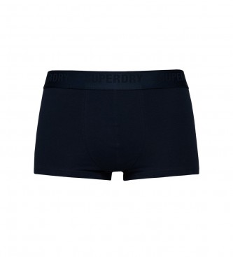 Superdry Pack of 3 organic cotton navy boxer briefs