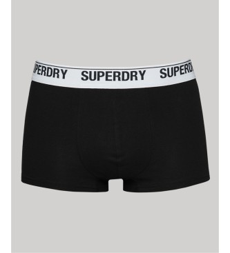 Superdry Pack de tres boxers de algodón orgánico negro