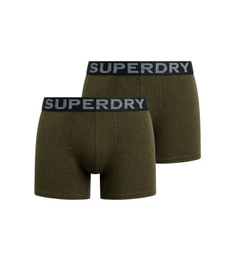 Superdry Pack of 2 Boxers Text green