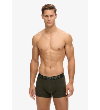 Superdry Pack of 2 Boxers Text green