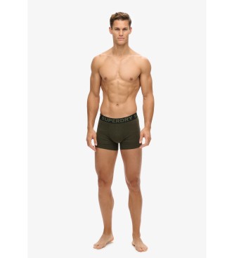 Superdry Pack of 2 Boxers Text green