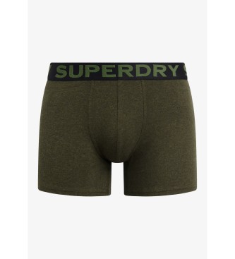 Superdry Pack of 2 Boxers Text green
