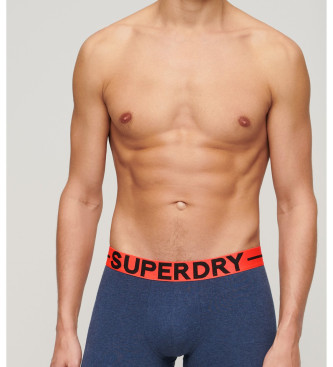 Superdry Pack 3 Organic cotton navy boxer shorts