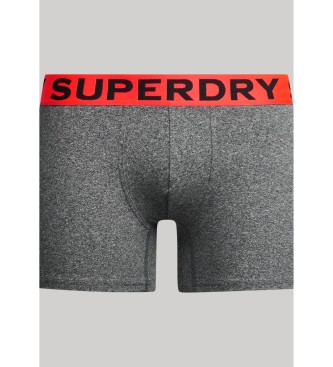 Superdry Pack 3 Organic cotton boxer shorts grey