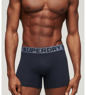 Superdry Pack 3 Cales boxer em algodo orgnico azul-marinho