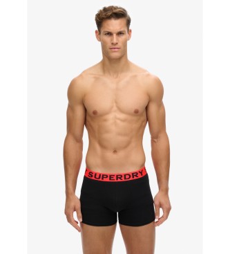Superdry Pack de 2 Bxers Elegant negro, verde