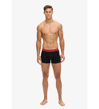 Superdry Pack de 2 Bxers Elegant negro, verde