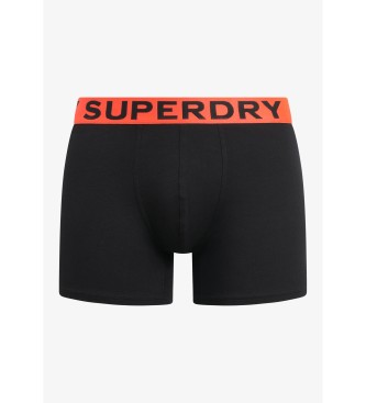 Superdry Pack de 2 Bxers Elegant negro, verde
