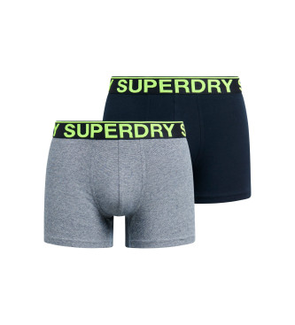 Superdry Pack de 2 Bxers Clsicos gris, marino 