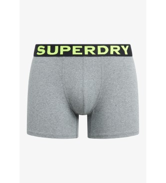 Superdry Pack de 3 boxers Texto cinzento