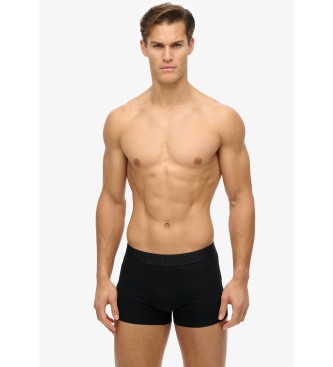 Superdry Paket 3 bokserjev Črna oblika