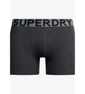 Superdry Paket 3 bokserjev Siva oblika
