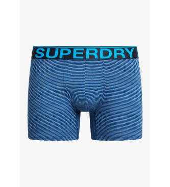 Superdry Paket 3 bokserjev Design modra, mornarica, črna