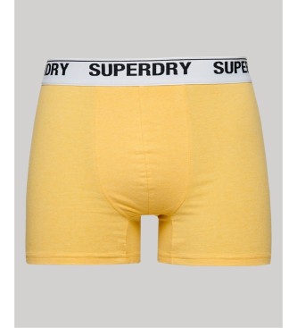Superdry Pack of 3 boxer briefs organic cotton grey, yellow, orange