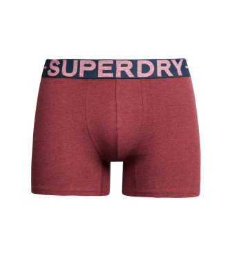 Superdry Pakke med 3 boxershorts i kologisk bomuld, rd