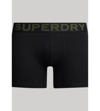 Superdry Pack 3 Boxers Marca vert, gris, noir