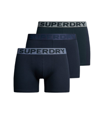 Superdry Pack de 3 cuecas boxer em algodo orgnico preto