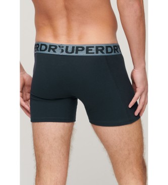 Superdry Pack of 3 boxer briefs in organic cotton black
