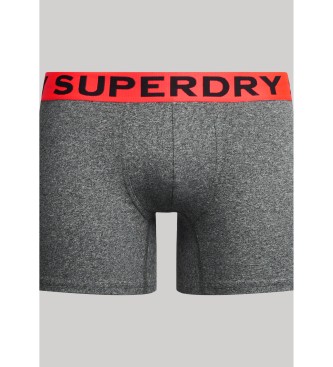 Superdry Pack 3 Boxers Marque gris, blanc, noir