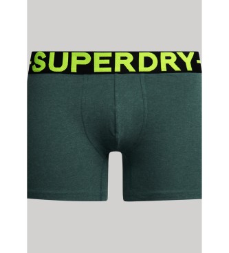 Superdry Confezione 3 Boxer Brand giallo, verde, blu scuro