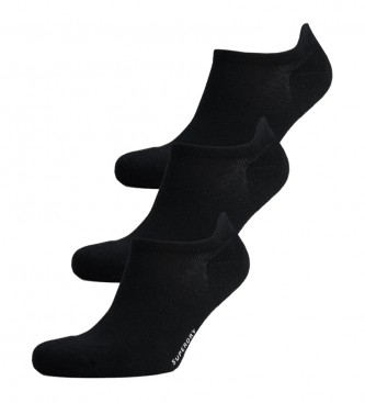 Superdry Pack de meias desportivas em algodo orgnico preto