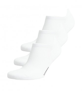 Superdry Paquet de chaussettes de sport en coton biologique blanc