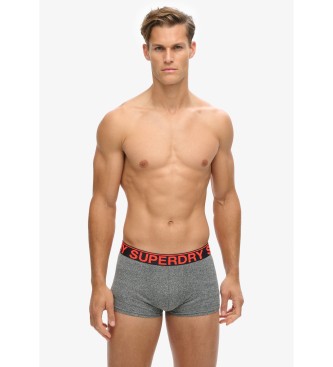 Superdry Paket 3 bokserjev Blagovna znamka oranžna, siva, črna