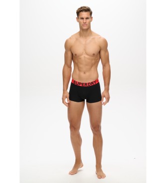 Superdry Paket 3 boksarskih hlač Marca siva, črna