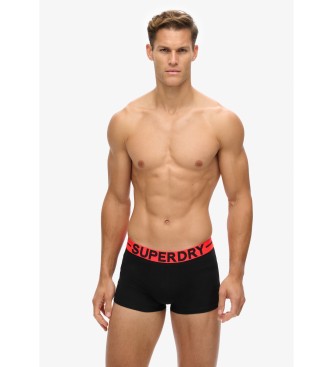 Superdry Paket 3 boksarskih hlač Marca siva, črna