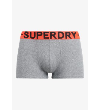 Superdry Paket 3 boksarskih hlač Marca siva, črna
